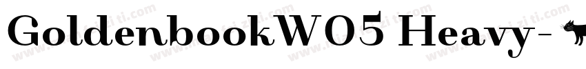 GoldenbookW05 Heavy字体转换